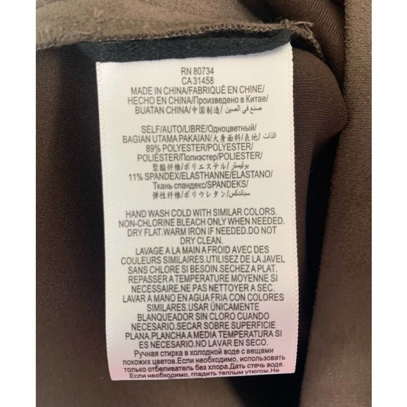 BCBG MaxAzria Brown Faux Suede Sheath Bodycon Midi Dress Size S - Picture 8 of 8